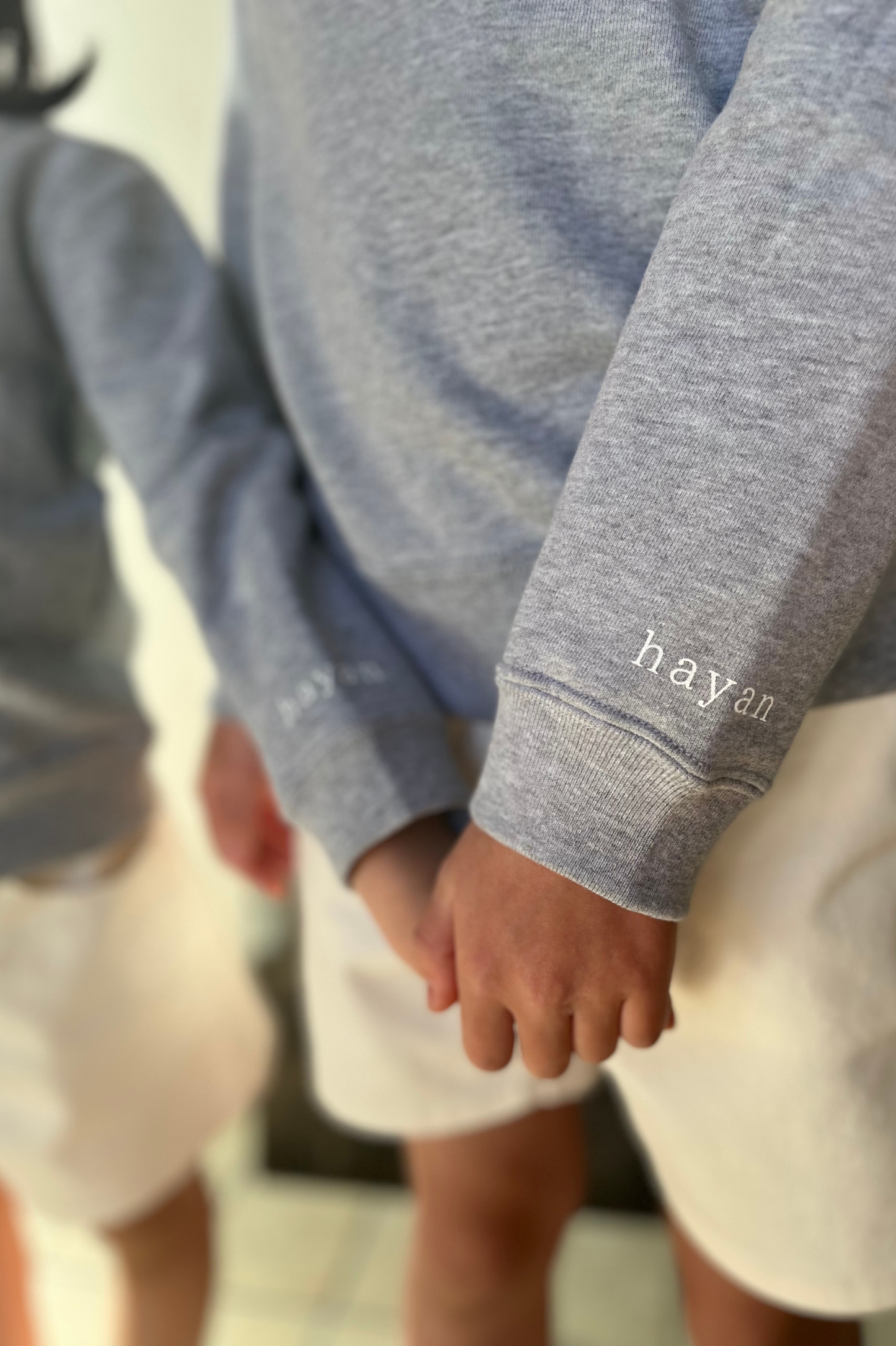 Kids / Logo print crewneck sweatshirts【GRAY】