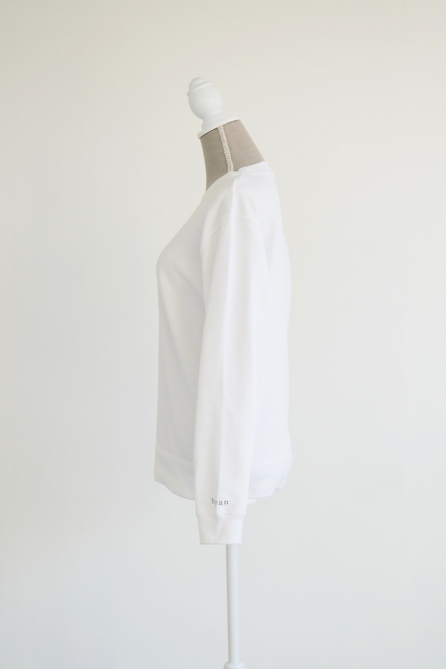 Logo print crewneck sweatshirts【WHITE】