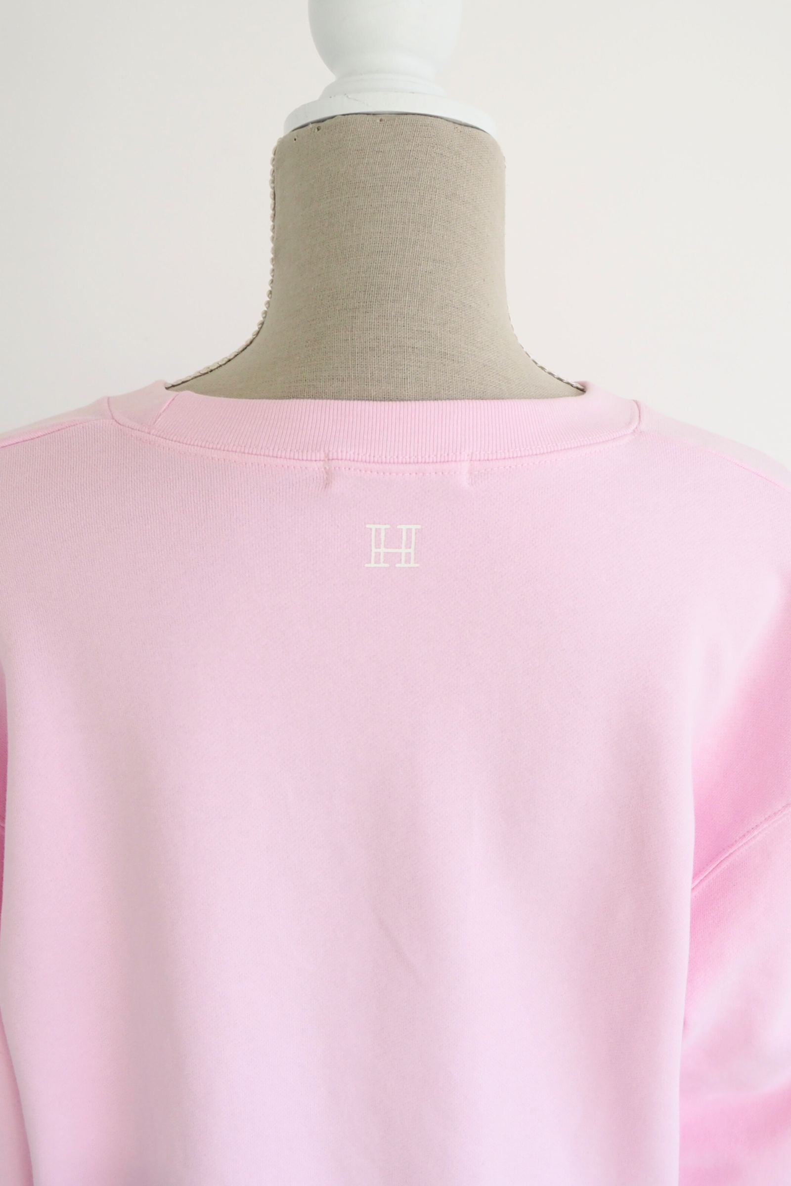 chiiiibag Logo Crewneck Sweat スウェット ピンク NAUTICA/Fluorescence Fabric Stitch Small Logo Crewneck