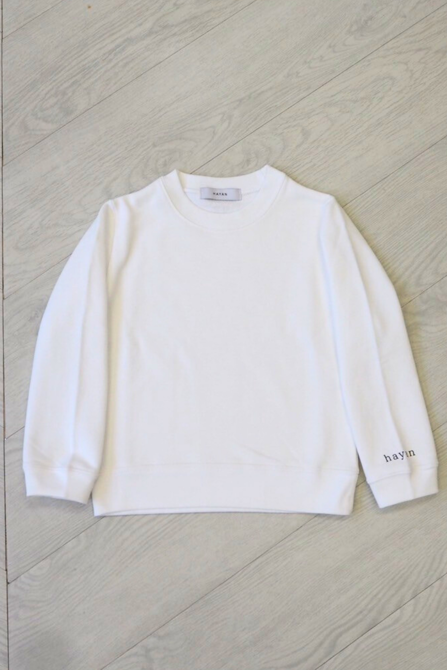 Kids / Logo print crewneck sweatshirts【WHITE】