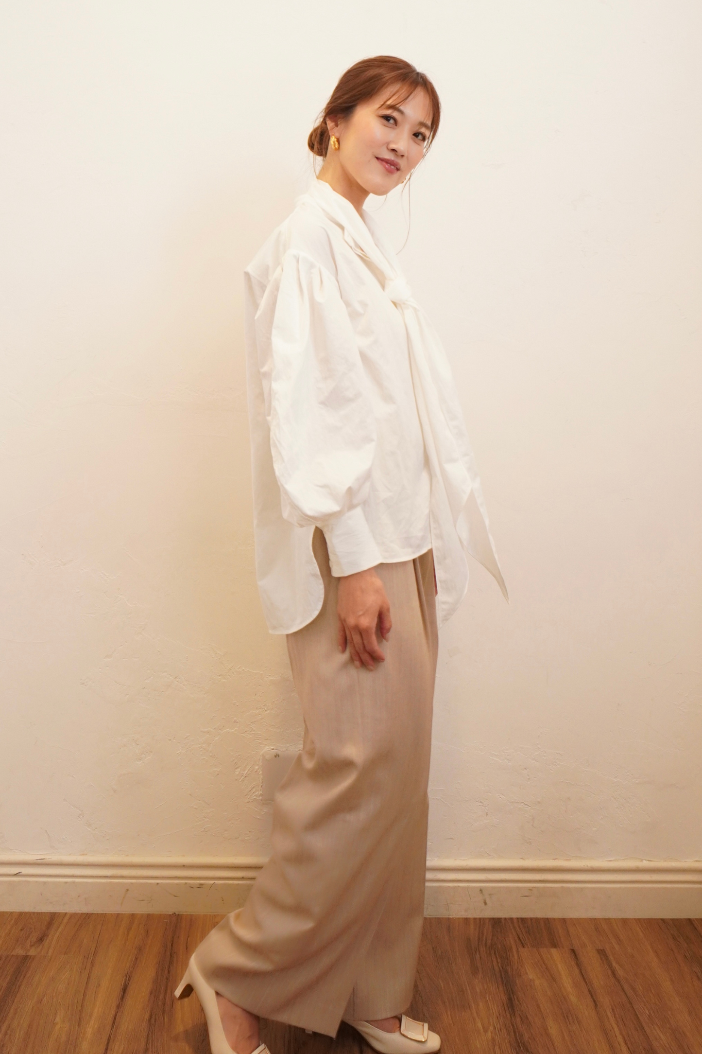 3WAY BOWTIE BLOUSE【WHITE】