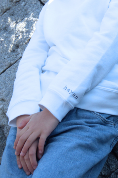 Kids / Logo print crewneck sweatshirts【WHITE】