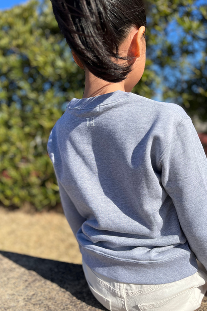 Kids / Logo print crewneck sweatshirts【GRAY】