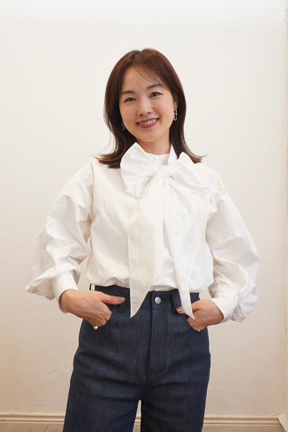 3WAY BOWTIE BLOUSE【WHITE】